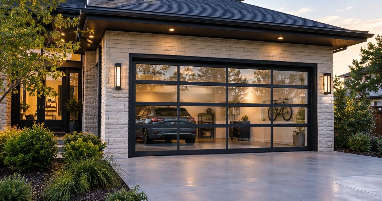 Is a full-view glass garage door practical for a Lexington home?