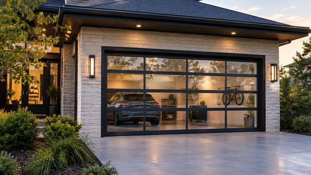 Is a full-view glass garage door practical for a Lexington home?