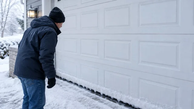 What should you do when a Northern Kentucky garage door freezes shut?