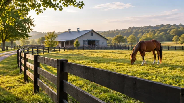Fencing for horse farms in northern Fayette County