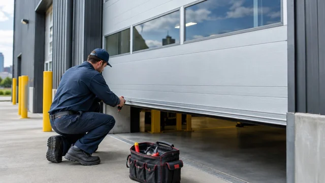 How long does commercial garage door repair take in Louisville?
