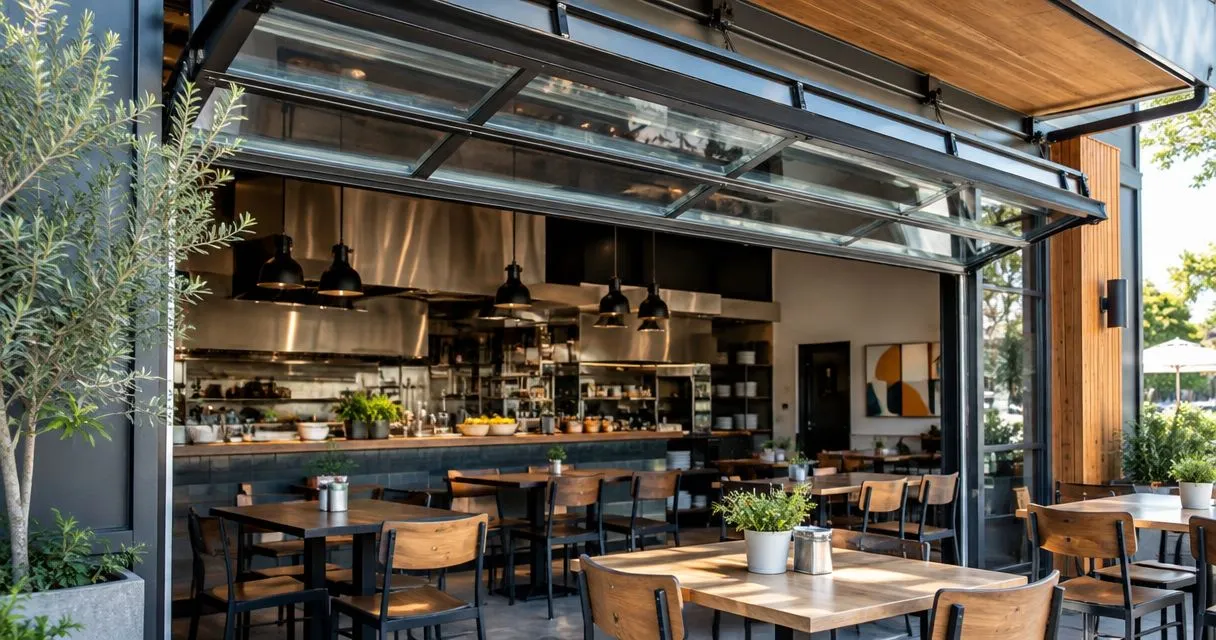 Overhead doors for restaurants and food service: complete guide
