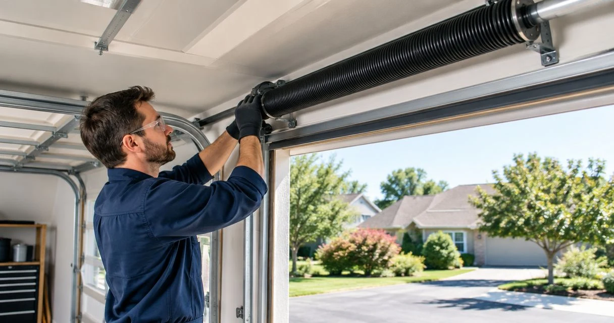 What determines garage door spring replacement cost in Louisville?