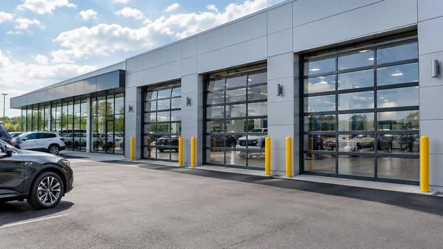 Commercial garage doors for Georgetown-area auto dealerships