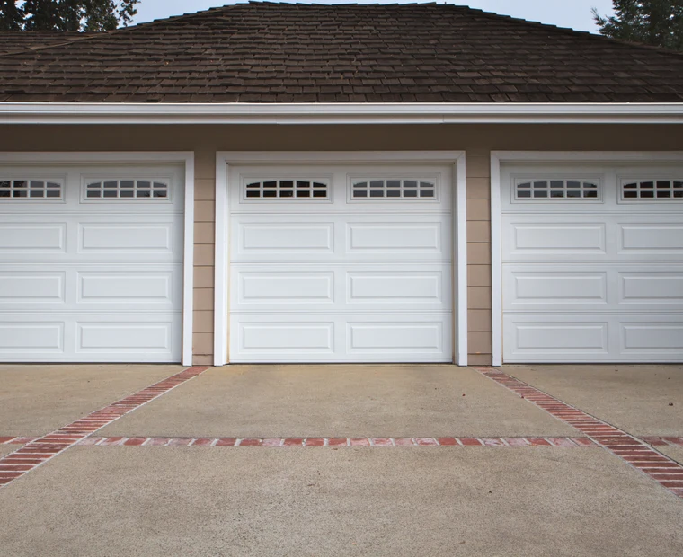 Garage door hardware during a maintenance inspection