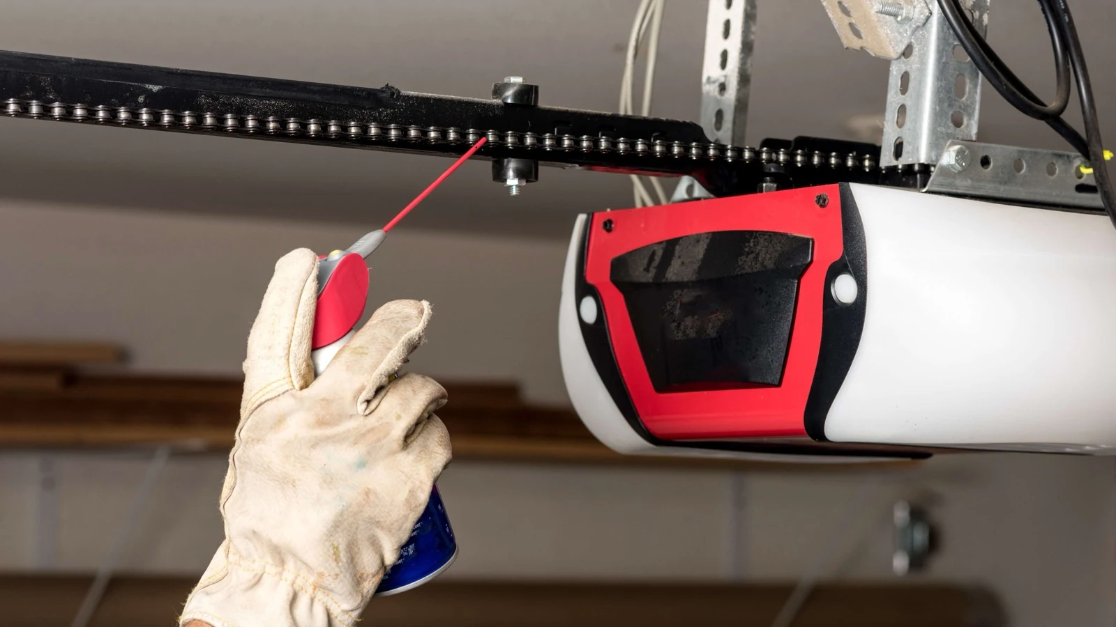 Garage door opener chain drive and trolley hardware